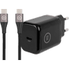 BlueBuilt Power-Delivery-Ladegerät 30 W + USB-C-Kabel Nylon Schwarz 1,5 m