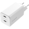 BlueBuilt Power-Delivery-Ladegerät mit 2 USB-C-Anschlüssen 65 W Weiß