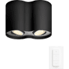 Philips Hue Pillar Aufbauspot White Ambiance - Schwarz - 2 Spots + Dimmer