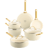 GreenPan Padova Reserve Topf-/Pfannenset 10-teilig Cream White