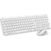 Logitech MK950 Signature Slim Kabellose Tastatur-Maus-Combo QWERTZ Weiß