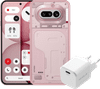 Nothing Phone (4a) 256GB Rosa 5G + BlueBuilt Ladegerät mit USB-C-Port 45 W Weiß
