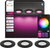 Philips Hue Recessed Spot Light Slim 3-pack - White and Color - 90mm - Black