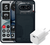 Nothing Phone (4a) 256GB Schwarz 5G + BlueBuilt Ladegerät mit USB-C-Port 45 W Weiß