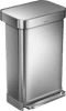 Simplehuman Rectangular Liner Pocket 45L Stainless Steel