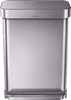 Simplehuman Rectangular Liner Pocket 55 Liter Edelstahl