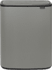 Brabantia Bo Touch Bin 2 x 30 Liter Mineral Concrete Grey