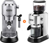De'Longhi EC685.M Dedica Silber + Kaffeemühle