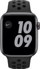 Apple Watch Nike SE 4G 44 mm Space Grau Aluminium Schwarzes Sportarmband