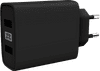 XtremeMac Quick Charge Charger with 2 USB-A Ports 18W Black