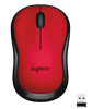 Logitech M220 Silent Kabellose Maus Rot