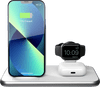 ZENS 3-in-1 Kabelloses Ladegerät 10 W mit Ständer und Apple Watch Ladegerät Weiß
