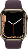 Apple Watch Series 7 4G 41 mm Gold Edelstahl Dunkelkirsch Sportarmband