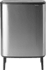 Brabantia Bo Touch Bin Hi Trash Can 2x 30L Matte Steel Fingerprint Proof