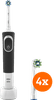 Oral-B Vitality 100 Black + CrossAction Aufsteckbürsten (4 Stück)