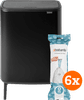 Brabantia Bo Touch Bin Hi 2x 30L Matte Black + Trash Bags (120 units)