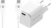 BlueBuilt Power-Delivery-Ladegerät 30 W + USB-C-Kabel 1,5 m Nylon Weiß