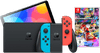 Nintendo Switch OLED Blau/Rot + Mario Kart 8 Deluxe