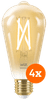 Wiz Smart Filament Light Edison 4-pack - Warm to Cool White Light - E27