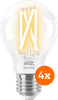 WiZ Smart Filament Light Standard 4-pack - Warm to Cool White Light - E27