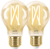 WiZ Smart Filamentlampe Standard Gold Doppelpack - Warmes bis kaltweißes Licht - E27