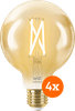WiZ Smart-Filamentlampe Globe 4er-Pack - Warm- bis kaltweißes Licht - E27