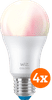 WiZ Smart-Lampe 4er-Pack - Weiß- und Farblicht - E27