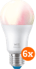 WiZ Smart-Lampe 6er-Pack - Weiß- und Farblicht - E27
