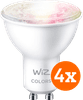 WiZ Smart Spot Light 4-pack - Colored and White Light - GU10
