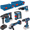 Bosch Professional 5 Toolkit 18V 0615990M2X Combi Set