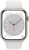 Apple Watch Series 8 45 mm Silber Aluminium Weißes Sportarmband