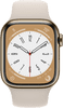Apple Watch Series 8 4G 41 mm Gold Edelstahl Polarstern Sportarmband
