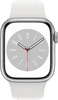 Apple Watch Series 8 4G 41 mm Silber Aluminium Weißes Sportarmband