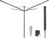 Brabantia Lift-O-Matic Umbrella Drying Rack 50m + Anchor + Cover + Bag