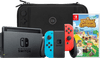 Nintendo Switch Rot/Blau + Animal Crossing New Horizons + Bluebuilt Travel Case