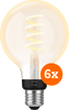 Philips Hue Filament White Ambiance Globe 6-pack