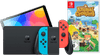 Nintendo Switch OLED Red/Blue + Animal Crossing New Horizons