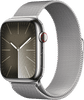 Apple Watch Series 9 4G 45 mm Silber Edelstahl Milanaise Armband