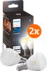 Philips Hue Luster Spherical Light White Ambiance E14 4-pack