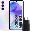 Samsung Galaxy A55 256GB Pink 5G + Samsung 25W Fast Charger Black