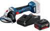 Bosch Professional GWS 18V-7 + 4,0-Ah-Akku und Ladegerät