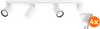 Philips Pongee Mounted Spot Light - 4 Spot Lights - White + Philips Hue White and Color GU10 (4x)