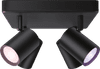 WiZ 4 Spots Imageo viereckig - Farbiges und weißes Licht - GU10 - Schwarz