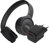 JBL Tune 520BT Schwarz + BlueBuilt Quick-Charge-Ladegerät mit USB-A-Port 18 W Schwarz