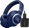 JBL Live 770NC Blue + BlueBuilt Quick Charge Charger with USB-A Port