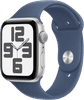 Apple Watch SE 2024 44 mm Silber Sportarmband S/M
