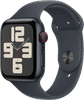 Apple Watch SE 2024 4G 44 mm Mitternacht Sportarmband S/M