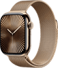 Apple Watch Series 10 4G 42 mm Titan Gold Milanaise Armband