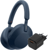Sony WH-1000XM5 Blau + BlueBuilt Quick-Charge-Ladegerät mit USB-A-Port 18 W Schwarz