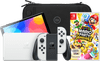 Nintendo Switch OLED White + Mario Party Jamboree + BlueBuilt Travel Case